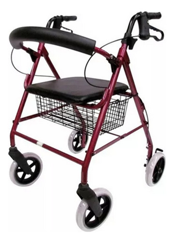 [SC-787] Andadera Ortopedica Super Confort Sc-787 Roja Con Asiento