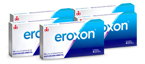 [5PK-Eroxon] 5 Cajas Eroxon Gel C/4 Tubos Tratamiento Disfunción Eréctil