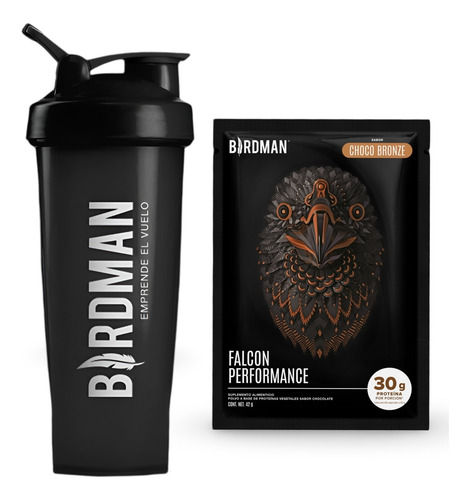 Birdman Vaso Shaker 600ml + 1 Sobre De Falcon Performance