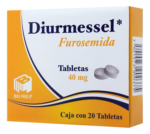 [7501573900375] Diurmessel Tabletas 40 Mg, 20 Tabletas