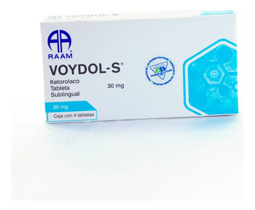 Voydol- S Ketorolaco 30mg C/4 Tabs Sublingual Raam