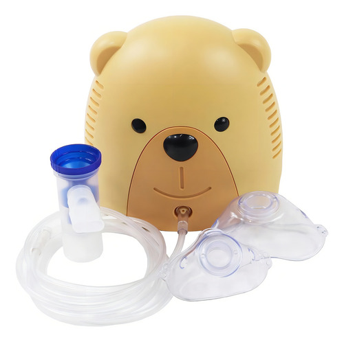 [OSO] Nebulizador Compresor Pediatrico/infantil Con Mascarilla Color Cafe