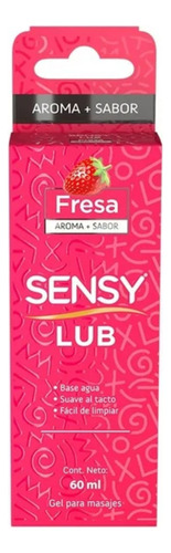 [7503014377845] Lubricante Comestible Sensy Lub Con Aroma Y Sabor Fresa 60 Ml