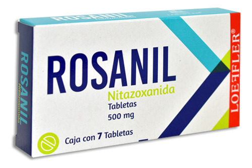 [7502211783954] Nitazoxanida 500 Mg Rosanil Caja Con 7 Tabletas Loeffler