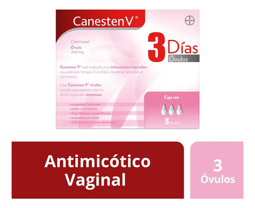 [7501318646223] Canesten V Óvulo 200 Mg, 3 Óvulos