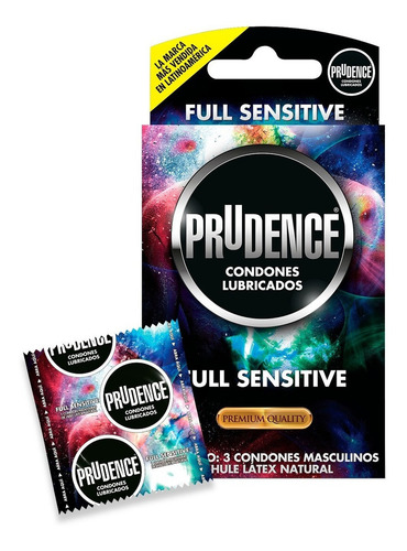 [7502214985348] Condones De Látex Prudence Premium Full Sensitive 3 Condones