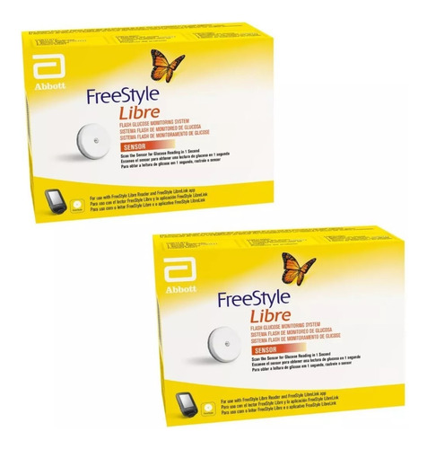 [freestyleX2PK] Kit De 2 Sensores Para Glucómetro Continuo Freestyle Libre