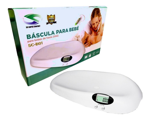 [SC-B01] Bascula Digital Para Bebes Pediatrica Super Confort Color Blanco