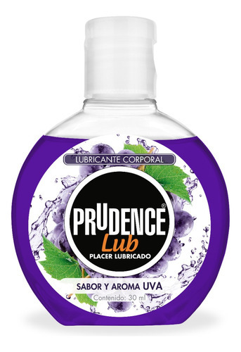 [7502214983207] Prudence Lubricante Comestible Base Agua Con Sabor Uva 30ml