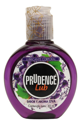 [7502214983207] Lubricante Comestible Base Agua Con Sabor Prudence Lub 30 Ml Sabor Uva