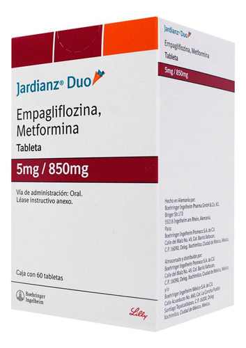[7501034645166] Jardianz Duo Tableta 5 Mg/850 Mg, 60 Tabletas