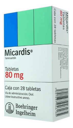 [7501037946185] Micardis Tabletas 80 Mg, 28 Tabletas