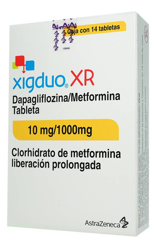 [7501098610063] Xigduo Xr Tabletas 10 Mg/1000 Mg, 14 Tabletas